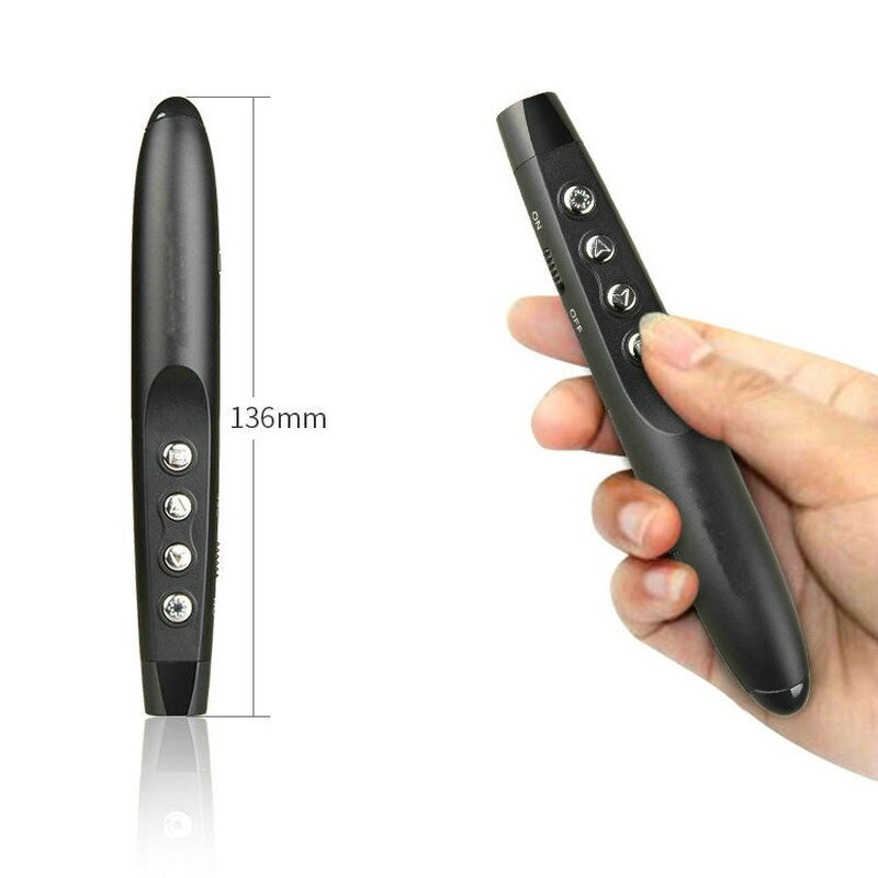 Rf 2.4G Wireless Presenter Ppt Diapositive Advancer Penna di Vibrazione Puntatore Powerpoint Presentazione Clicker A Distanza di Controllo