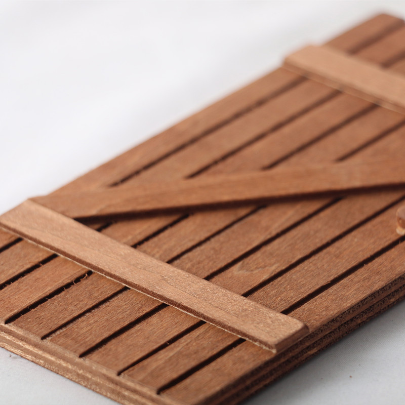 Poppenhuis Mini Koffie Houten Deur 1:12 Kerst Decoratie Set Model Bjd Scène Pop Accessoires Woondecoratie Decoratie