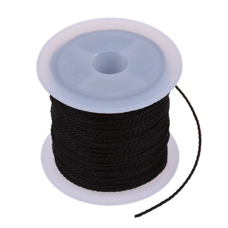 Roll Black Waxed Cotton Ketting Kralen Cord String 1Mm: Default Title