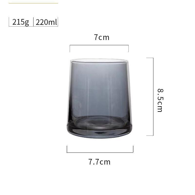 Japanese style wine glass colorful whiskey glass household thick bottom ion plating craft beer glass juice cup: 01