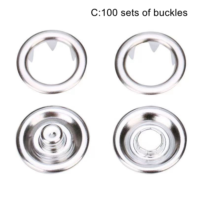 Snaps Knoppen Tangen Set Snap Fasteners Kit Tool Naaien Knoppen Drukknopen Snap Voor Installeren Kleding Tassen: Antiek Zilver