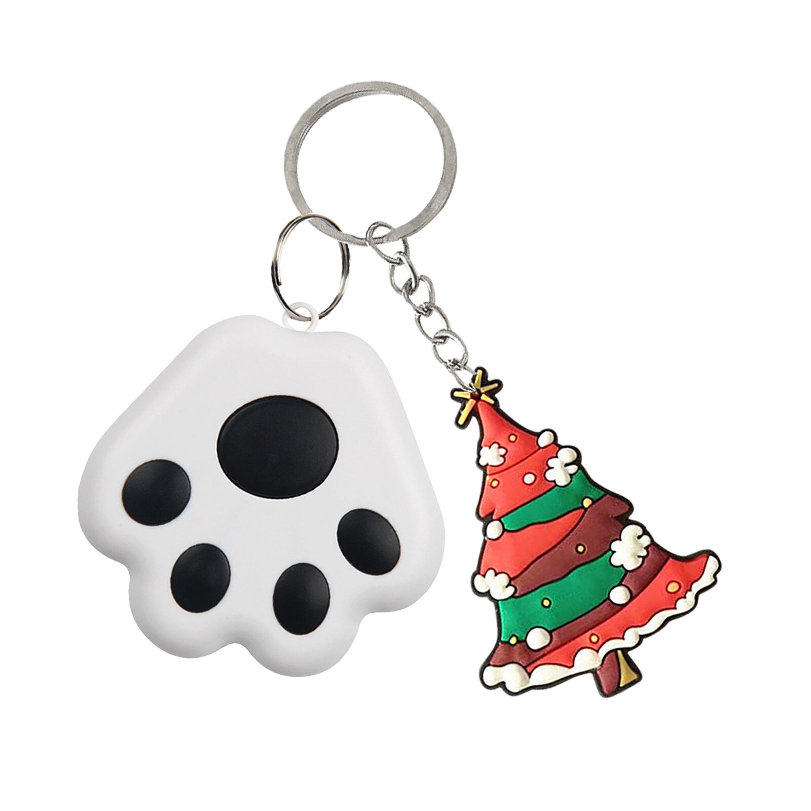 Schlüsselanhänger-tracker mit weihnachtsmann-motiv, intelligentes anti-verlust-gerät, bluetooth-locator, schlüsselfinder für kinder, haustiere, taschen, geldbörsen und mehr: Schwarz 