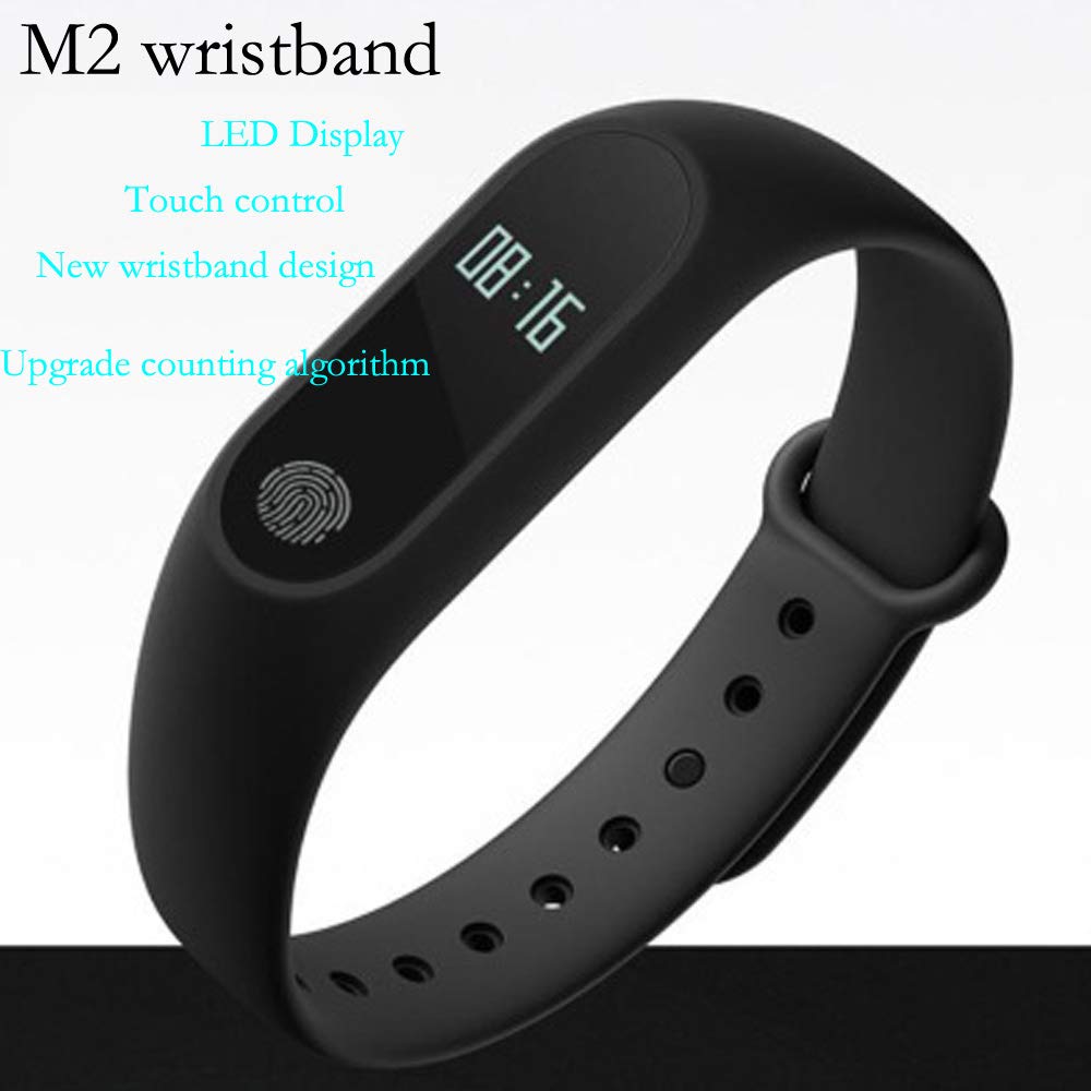 M2 IP67 Smart Bracelet Synchronous Motion Meter Step Counter Bracelet Cycling Heart Rate Monitors Bracelet Fitness Tracker Watch