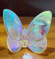 Sommerfuglevinger blafrende glas krystal papillon heldig sommerfugl glimter livligt med lyse farver ornamenter til hjemmet: I alle regnbuens farver