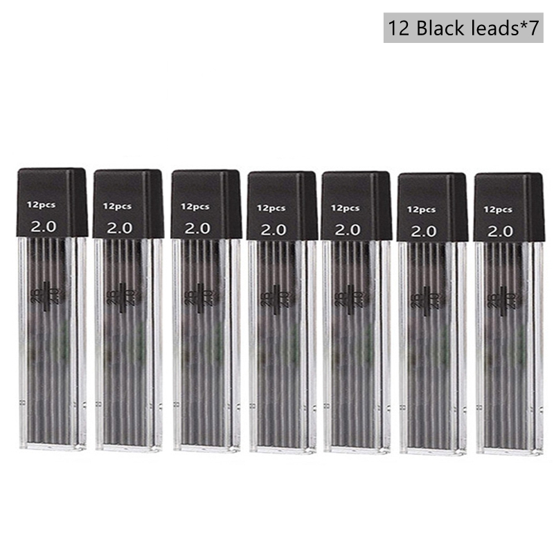 Mechanical Pencil Set 2.0 mm with 2B Black/Colors Lead Refill For Writing Sketching Art Drawing Painting School Automatic Pencil: Dark Khaki