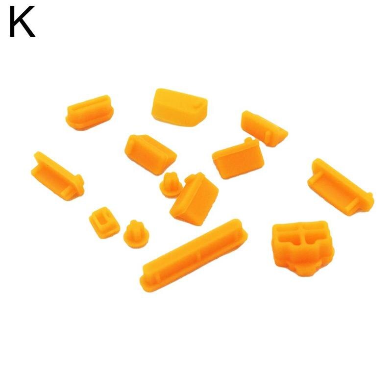 1 Bag Universal Elastic Silicone Anti-dust Laptop Port Protector Dustproof Notebook Computer Port Plug Anti-dust Stopper Cover: orange