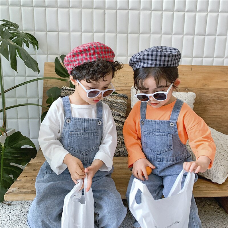 Unisex BabyJumpsuit Korean Autumn Casual Denim Overalls for Girls Toddler Boys Jeans Baby Child Overalls