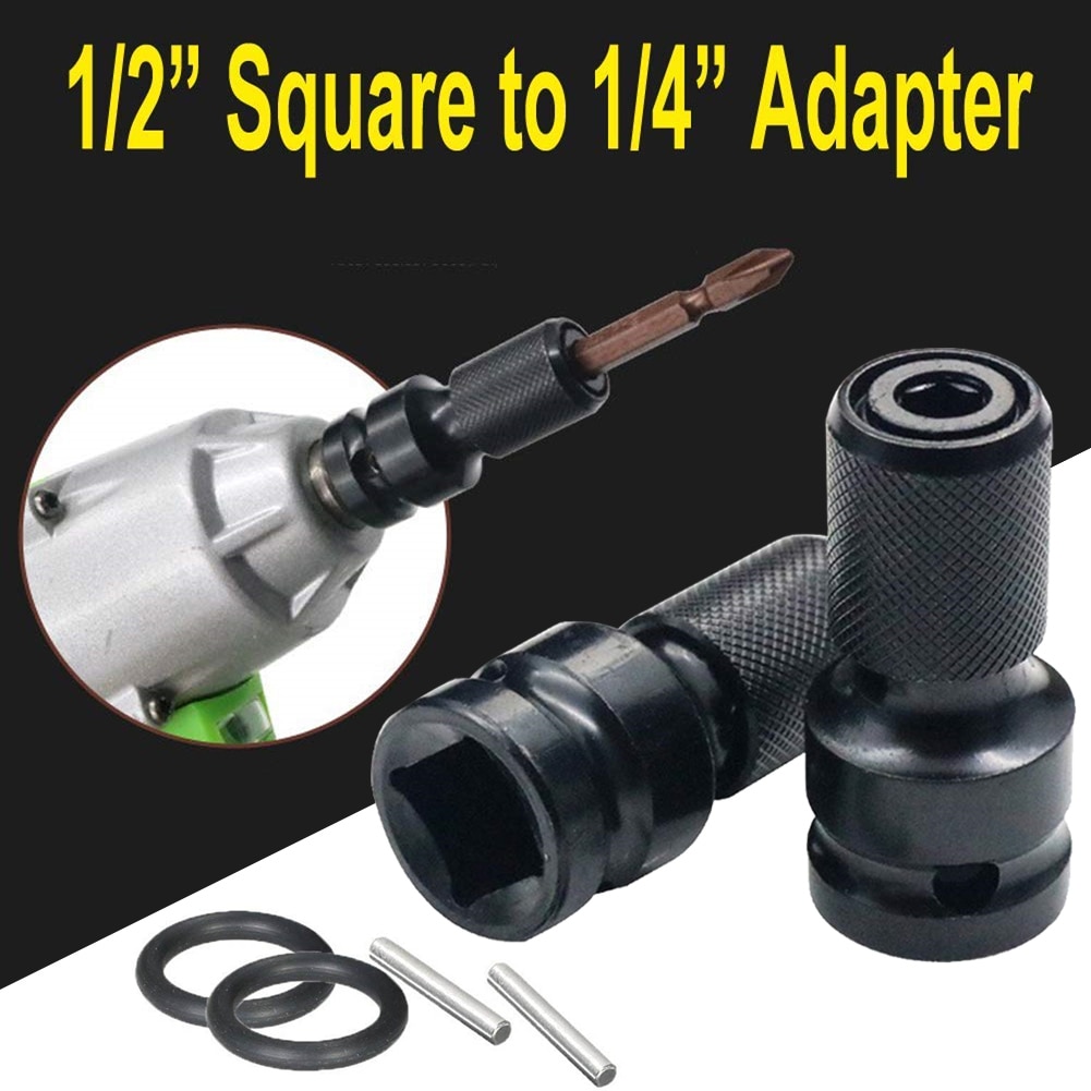 1/2 "Vierkante Tot 1/4" Hex Ratel Socket Conversie Tool Adapter Drive Converter Snelkoppeling Impact Socket Adapter tool