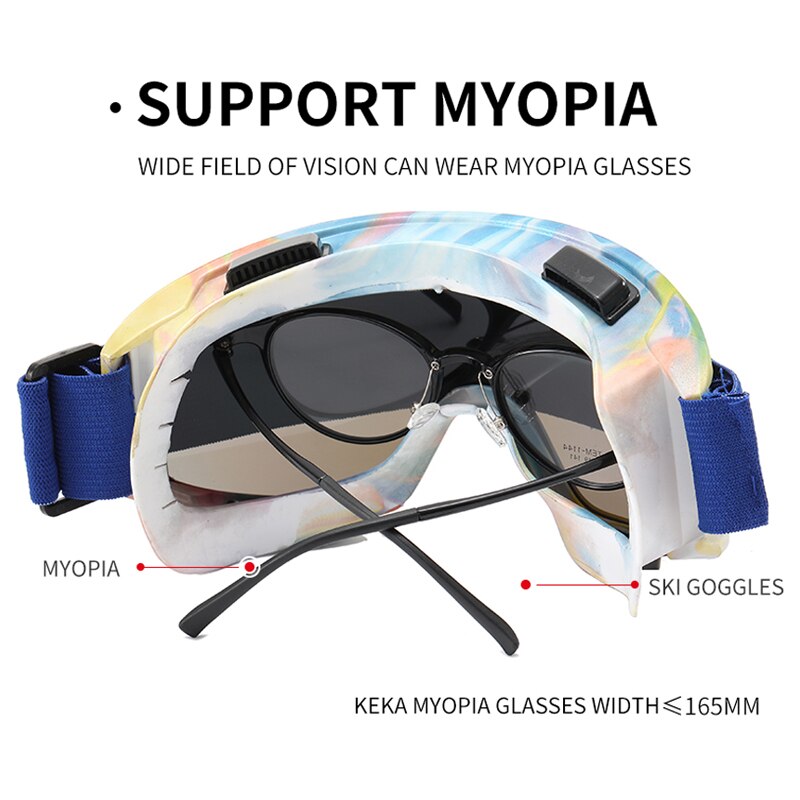 Gafas de sol de esquí con protección UV400 para hombre y mujer, lentes coloridas anticolisión para motocicleta, todoterreno, juego de guerra, espejo de nieve, 8 colores