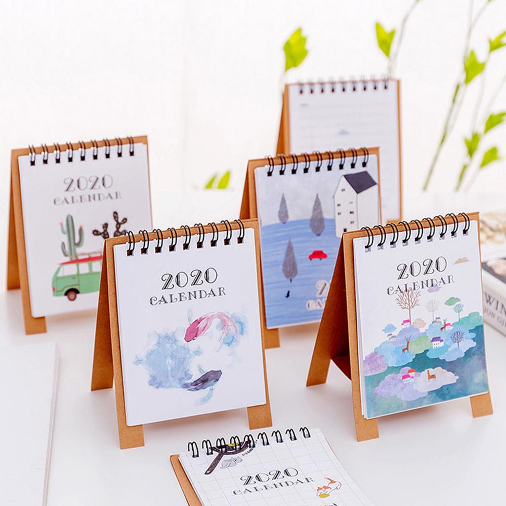 advent calendar Cute Cartoon animal Mini Desk Calendar School Office planner kawaii agenda table calendar office decor FDH