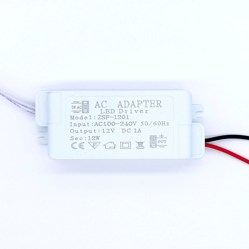 DC12V 6W 12W 24W 36W 48W 60W Led Verlichting Transformers 180-240V led Driver 12V Voeding 12V Voor Led Strip Verlichting 5A Adapter: New 12V 1A 12W