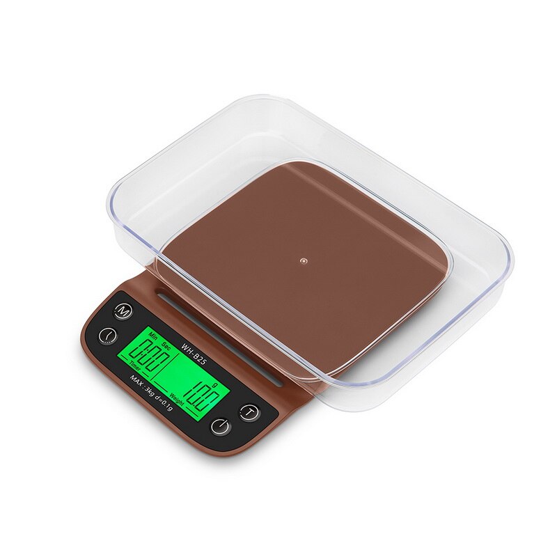 Wh -b25l kahvivaaka 3kg/0.1g kahvivaaka ajastimella kannettava elektroninen digitaalinen keittiövaaka erittäin tarkka lcd-vaaka: Kahvi 3kg 0.1g