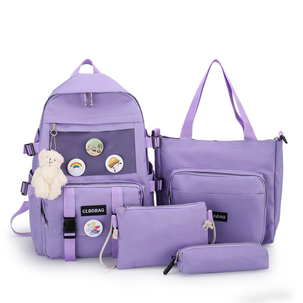 high canvas schoolbags for teenager girls Korean c... – Grandado