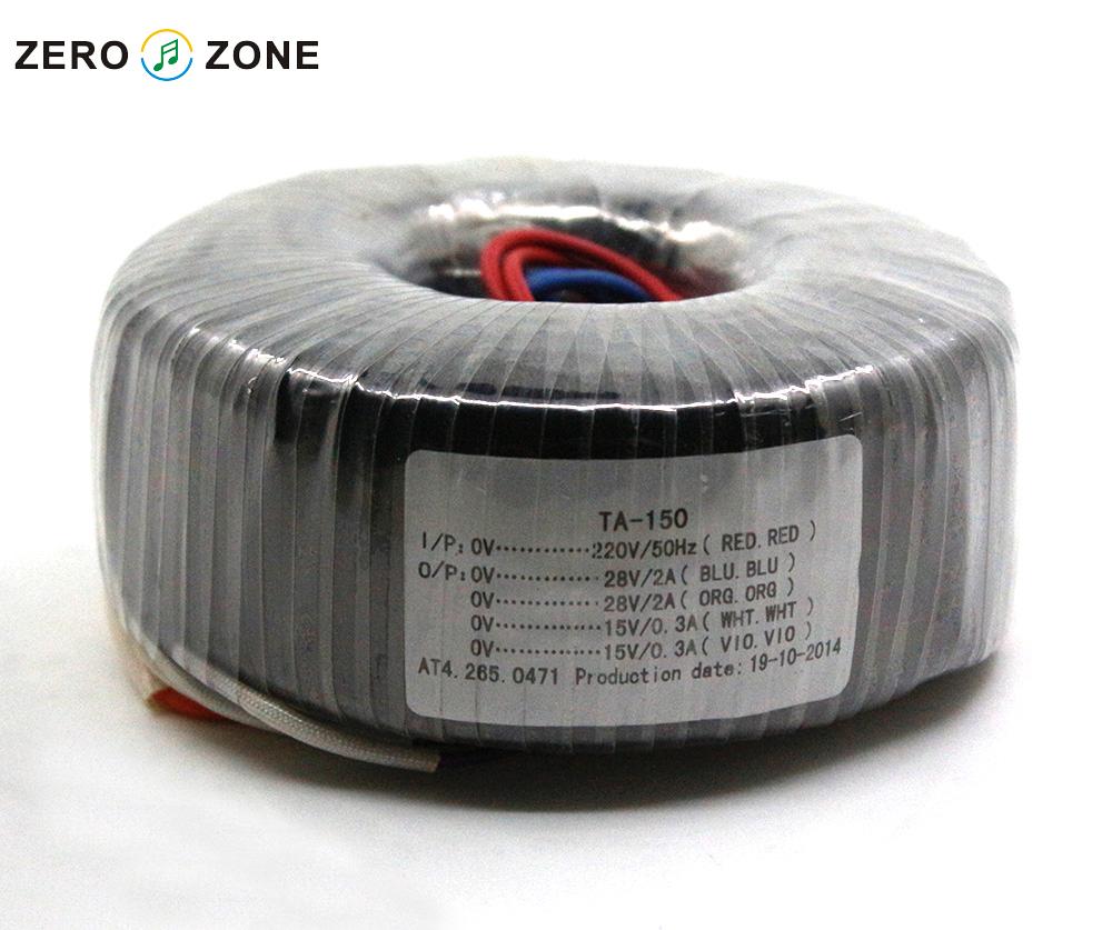 ZEROZONE TA-150 150W transformator toroidalny 150VA podwójny 28V + podwójny 15V transformator zasilający
