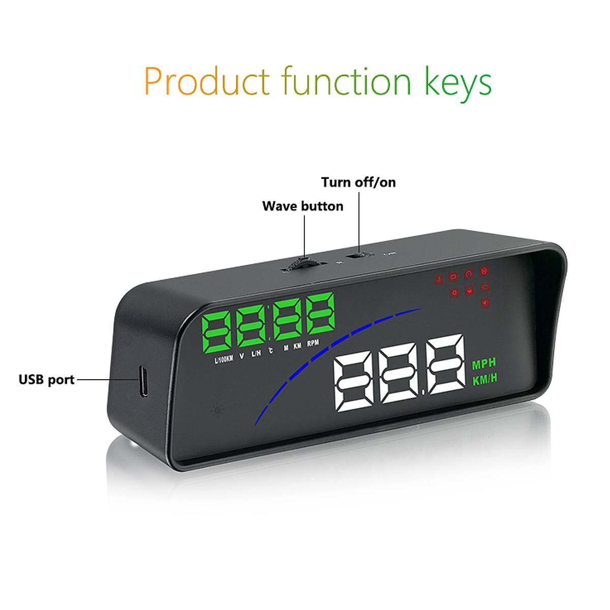Multi-Functie Auto Head Up Display Computer OBD2 En Euobd Poort Auto Automatisch Diagnose Systeem Hud Auto Head-up Display