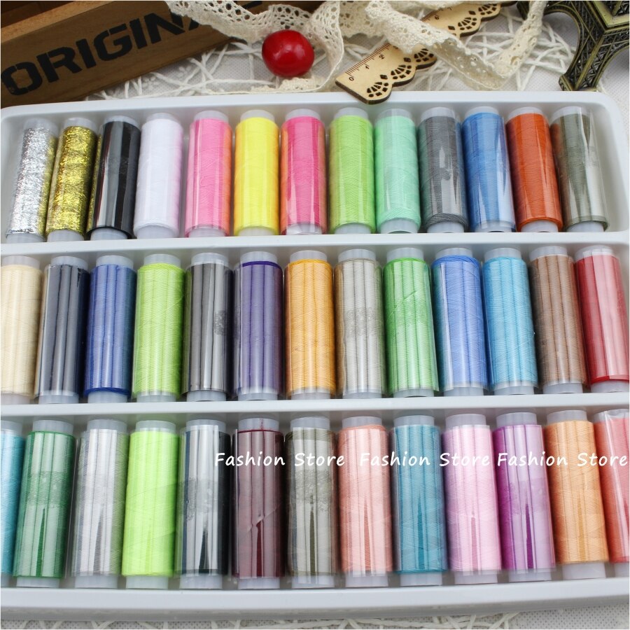 39roll/lot, 200 yard/roll, Mixed Color Sewing Thread Spolyester,Sewing Supplies For Hand Machine, Thread to sew