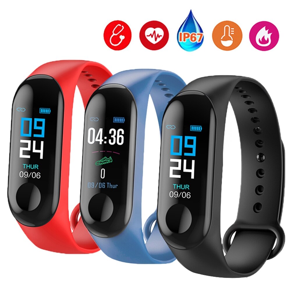M3 Plus Smart Band Bluetooth Smart Watch Fitness Tracker Smart Bracelet Health Sleep Blood Pressure Heart Rate Monitor Wristband