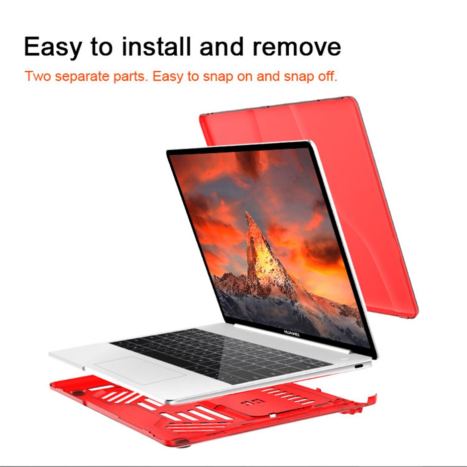 Funda cover voor huawei matebook 13 hoes voor -w19 laptophoezen, warmteafvoer voor huawei matebook 13