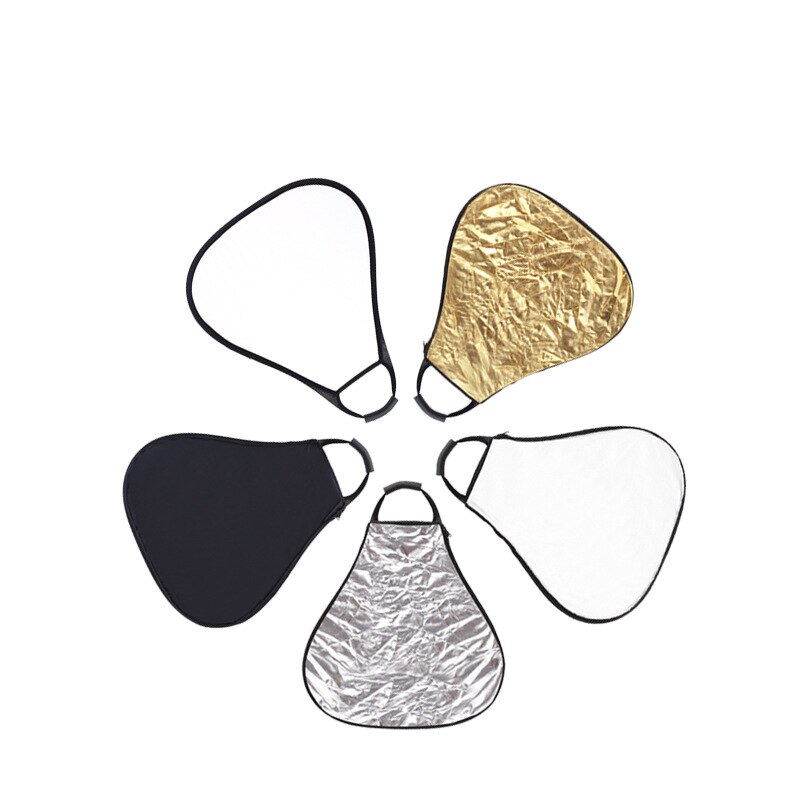 60/80cm 5in1 Triangle Reflector with Handle for Photography Photo Studio Lighting &amp;amp; Outdoor Lighting Collapsible Light Reflector