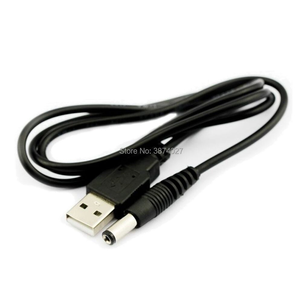 0.8M Barrel Jack Adapter - USB to 5.5mm, 5V USB + DC JACK Cable Wire(5.5x2.1mm)