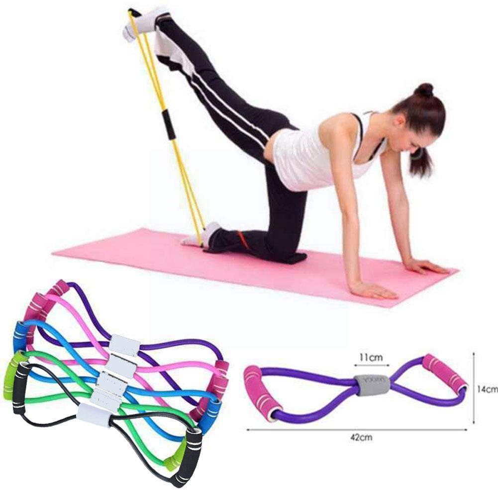 Cuerda de tensión para Yoga y Fitness, banda de pecho resistente a la polea de pared, artefacto para perder peso muscular, 8 cuerdas expansoras, Y0p2