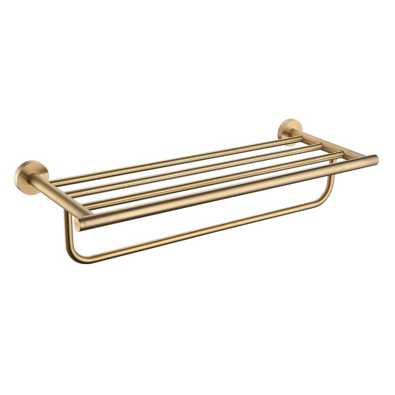 European Bathroom Rack Wall-Mounted Bathroom Towel Bar Round Bathroom Pendant Brushed Gold Bathroom Accessories As24