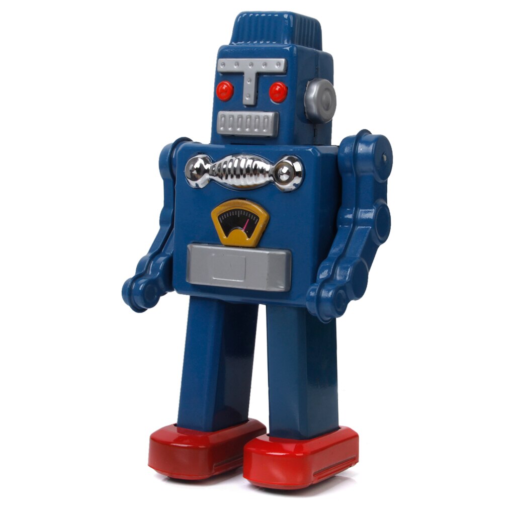 Cool Wind Up Tin Robot Clockwork Toy w/ Key Perfect Collectible Decoration