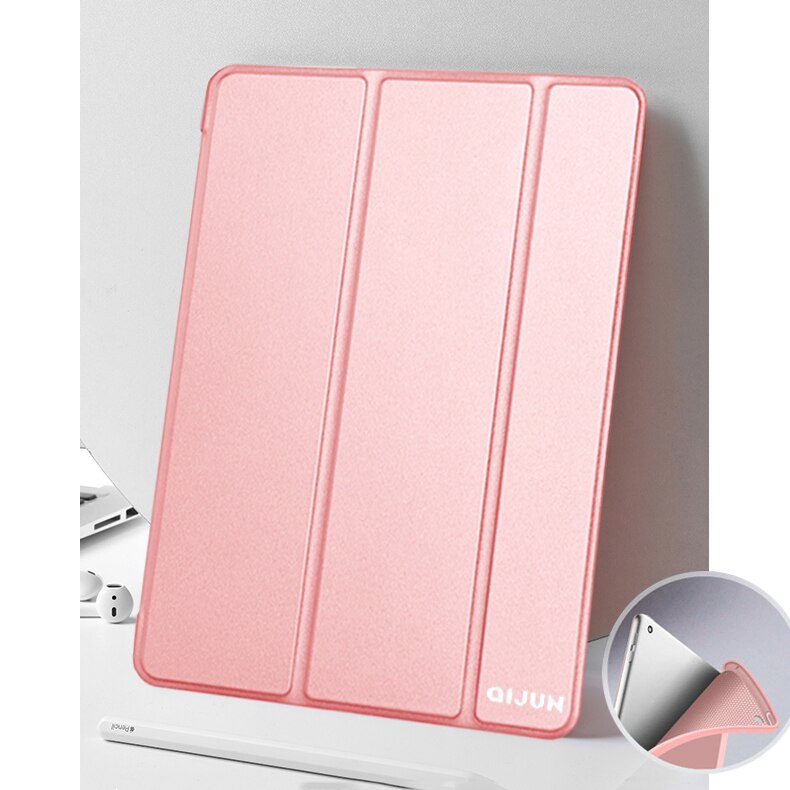 Case for iPad Mini 5 4 3 2 1 Case PU Leather Silicone Soft Back Trifold Stand Sleep Smart Cover for iPad Mini 5 Case Funda: Rose Gold / For iPad Mini 123