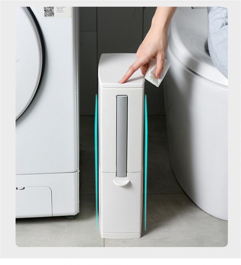 2 In 1 Smalle Prullenbak Wc Borstel Set Creatieve Badkamer Plastic Afval Bin Vuilnisbak Keuken Vuilnis Emmer Prullenbak dustbins