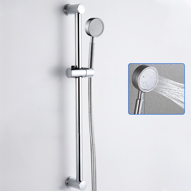 Shower Slide Bar Combo Hand Held Shower Head Holder Wall Mount ABS Chrome Plated Shower Sliding Bar Set