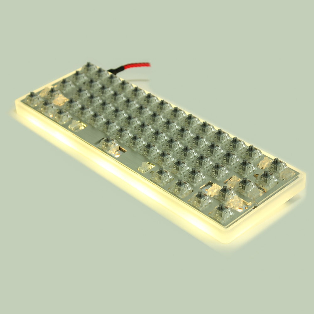 YMDK 60% YD60MB 64 Programmable Underglow RGB Led PCB Plate Stabilizers For DIY Mechanical Keyboard Interchange GH60 64