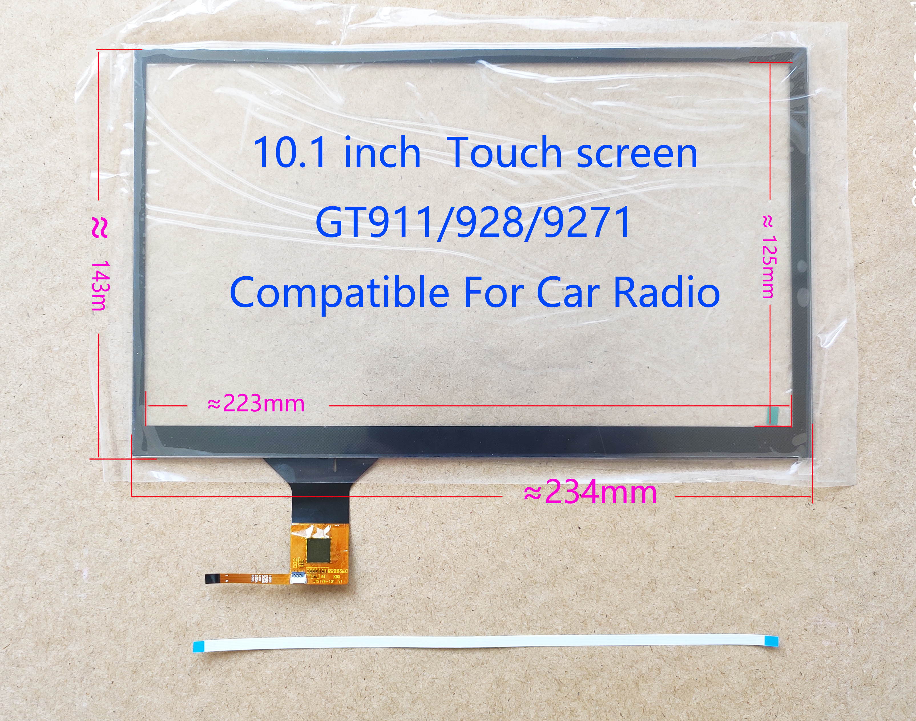 4,3/5/6.1/6.2/6.5/6.9/7/8/9/10. Panel táctil del Sensor de la pantalla táctil capacitiva de 1 pulgada, GT911 928 9271 615 Universal: 10.1 inch