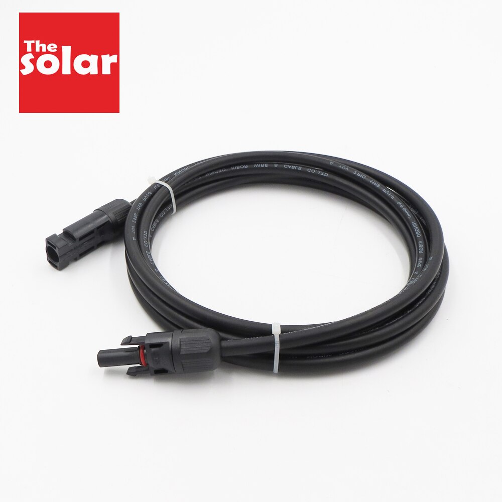 1 Pc X 6mm2 10AWG 3ft 6ft 9ft 15ft 30ft Pv Connector Extension Verbinding Tak Zwarte Parallelle Serie Verleng Kabel