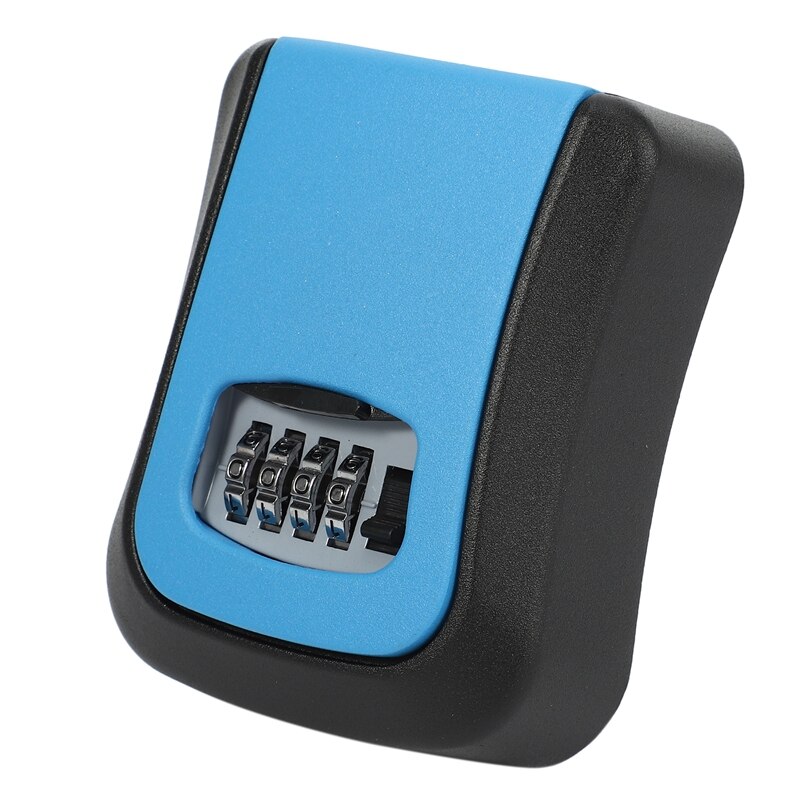 Password Key Lock Box Wall Mounted Zinc Alloy Key Box Weatherproof 4 Digit Combination Key Storage Lock Box