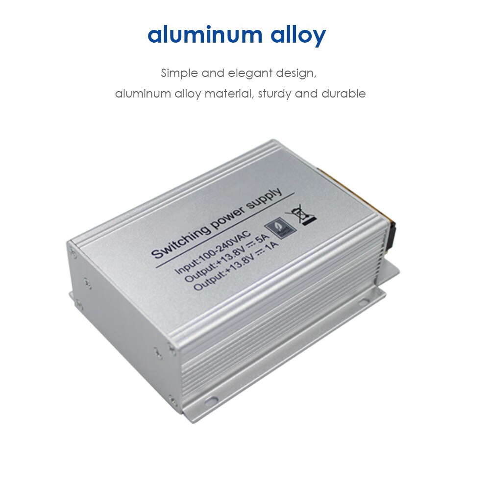 Aluminium alloy Access Control Power Supplier Transformer DC 12V 5A Door System Switch AC 100~240V TPM005B External Battery