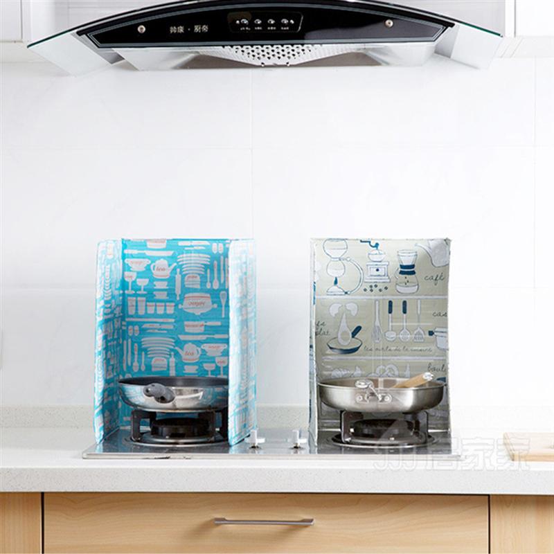 1PC Heat-insulation Practical Gas Stove Aluminum Foil Oil Splash Screen Shield for Home Kitchen Oil Splash Board