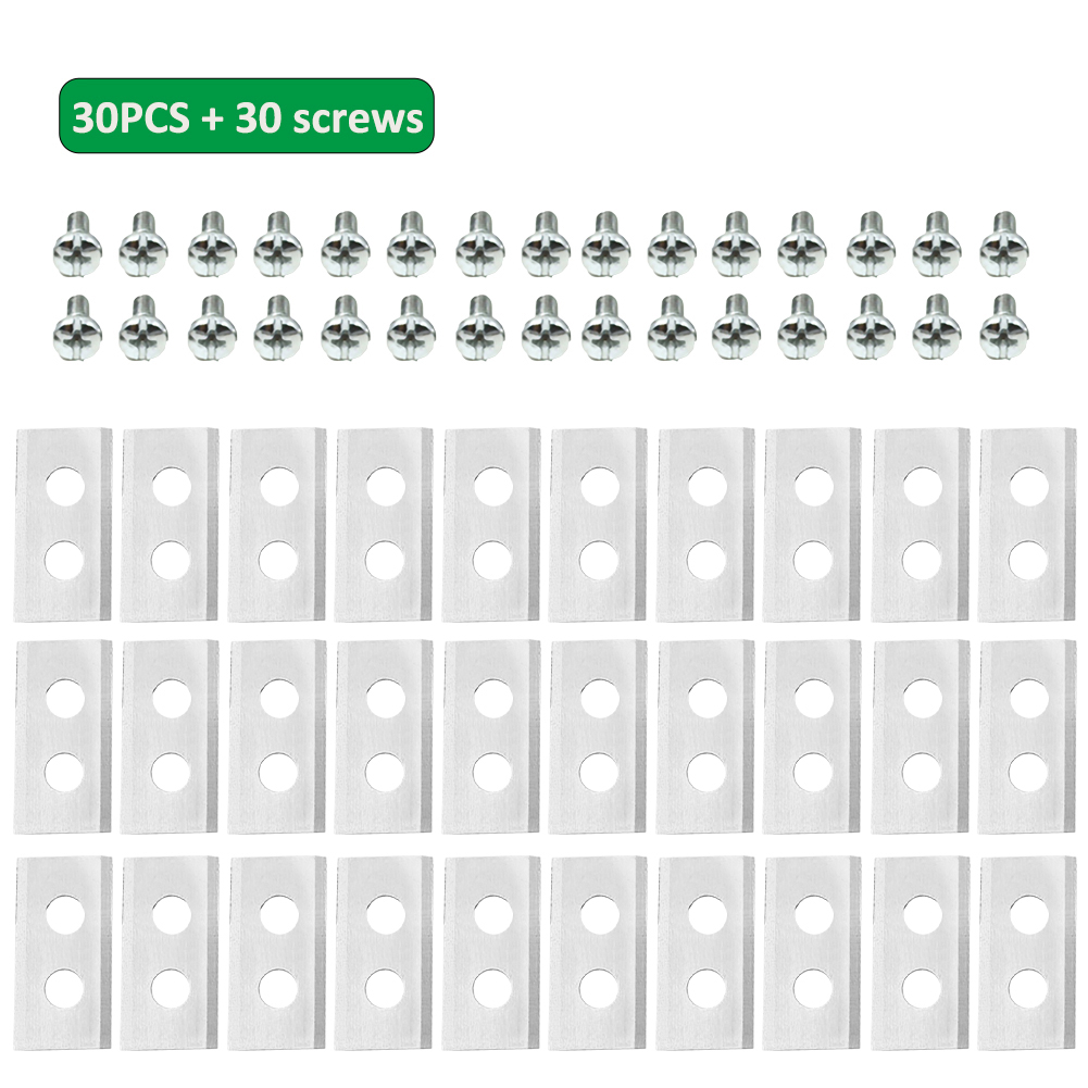 Stainless Steel Automatic Moving Machine Blade 30Pcs Lawn Mower Blade Titanium Plating for Worx Landoid Lanmower WG754E WG791E: Red