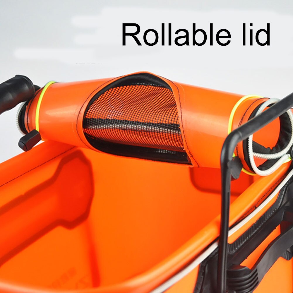 Newly Fishing Bucket Box Folding Storage Container Carrier Large Capacity with Handle for Outdoor