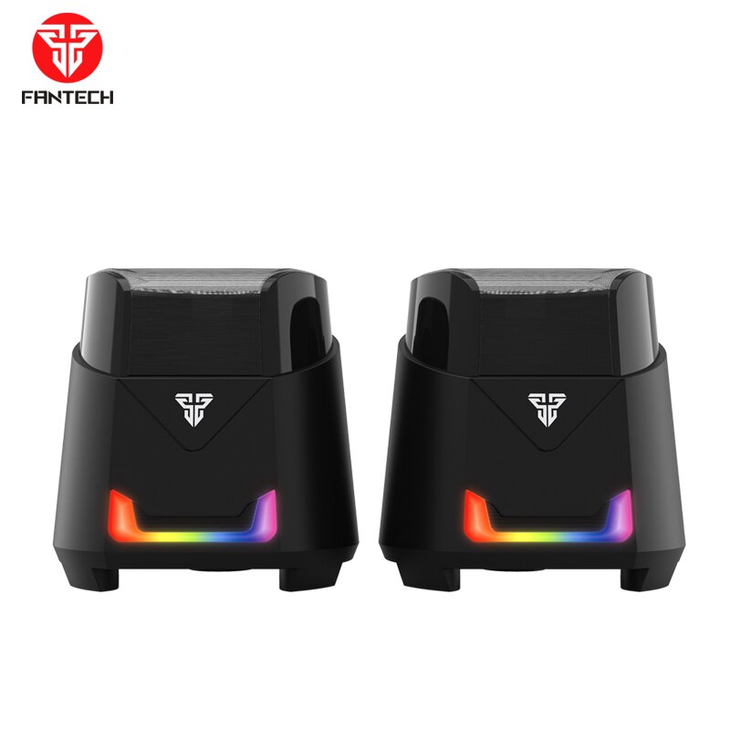 Fantech  gs205 computerluidsprekers met bedrade subwoofer, stereogeluid, full-range , 3.5mm draagbare rgb-luidsprekers voor laptop, desktop, pc en tv.: Default Title