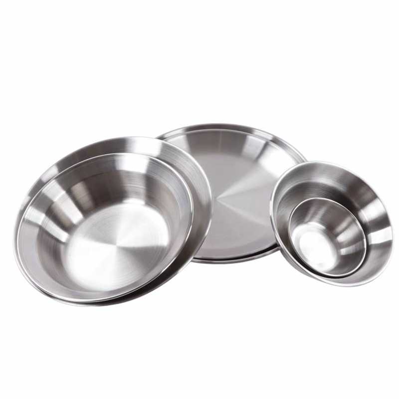 Camping Dish Set Camping Plates Bowls Set Portable Outdoor for Camping