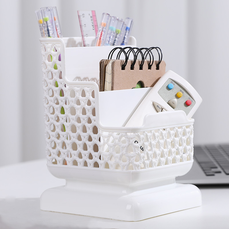Large Capacity Cute Pen Holder Desk Accessories Pencil Solid Storage Box Desktop Organizer Stand Case School Office Stationery