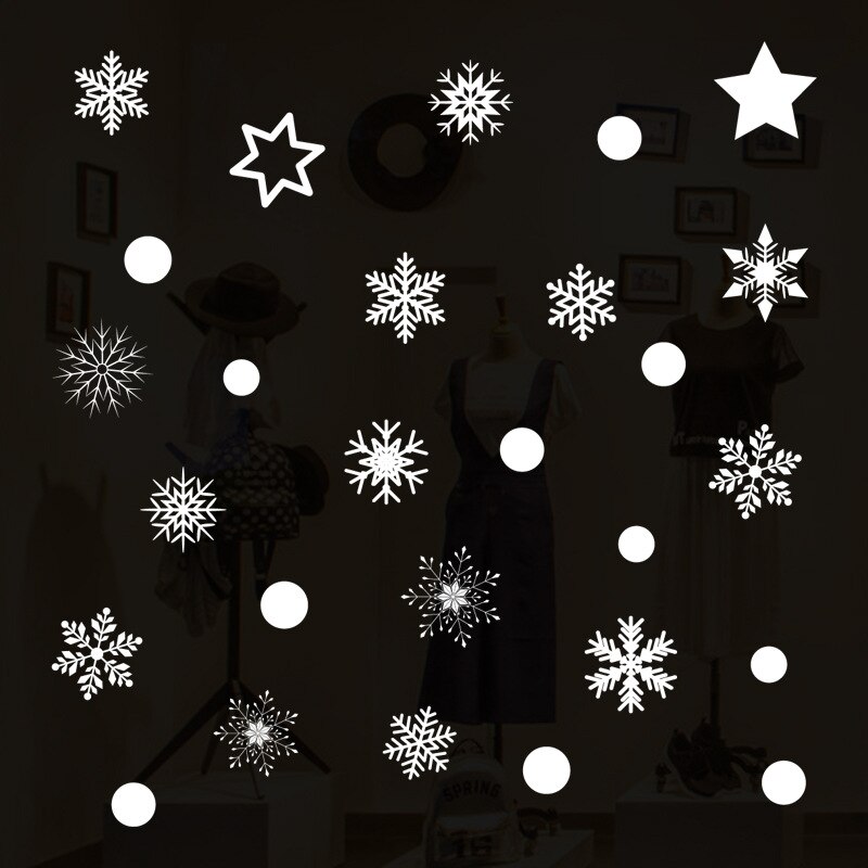 Witte Sneeuwvlok Raamdecoratie Kerst Muurstickers Waterdichte Afneembare Home Decor Pvc Vinyl Muurstickers