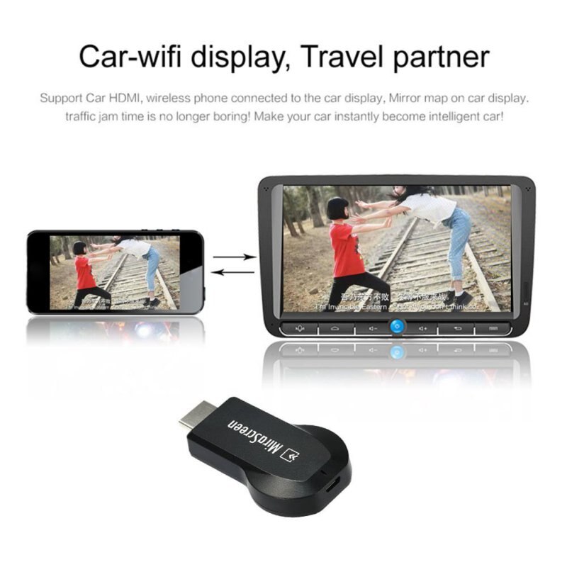 Mirascreen-receptor de pantalla Wi-Fi, llave electrónica para TV con HDMI de 128MB, DLNA Airplay Miracast, adaptador de Airmirroring para Windows S10
