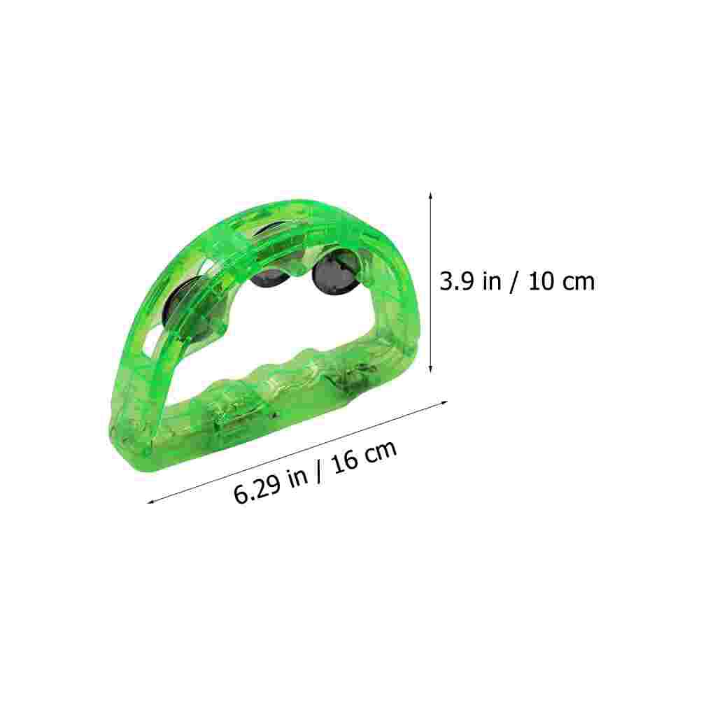 4pcs Tambourine Handheld Percussion Instrument Tambourine with LED Lights