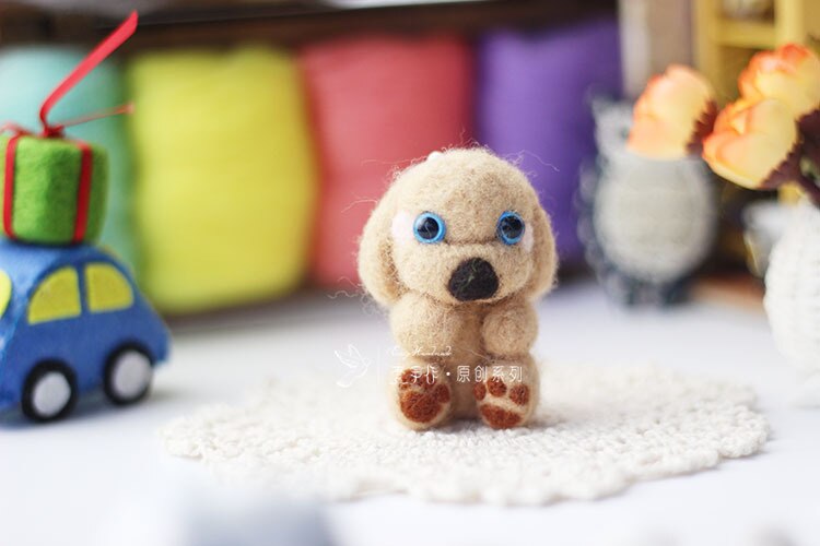 Needle Felting Animals Mouse Hand Made Felt Rabbit Dog Cat Shiba Inu DIY Kit for Adults Starter Crafts Matrial: Lanyangou