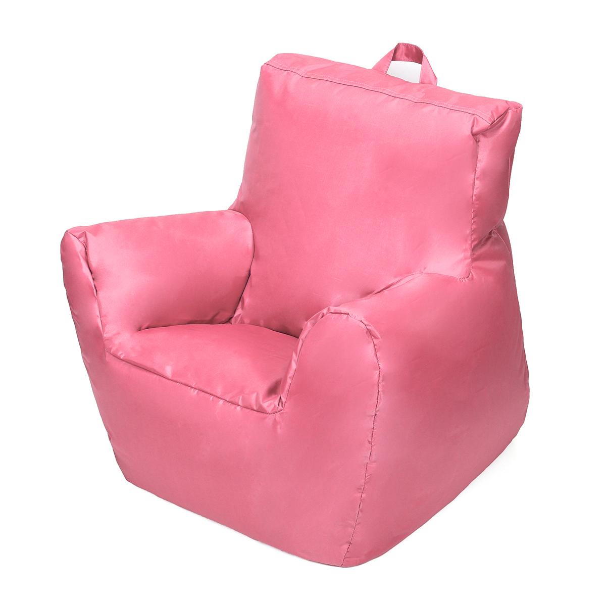 420D Oxford Cloth Lazy Sofas Cover Chairs Bean Bag Sofas Lounger Seat Bean Bag Pouf Puff Couch Tatami Living Room for Children: Pink