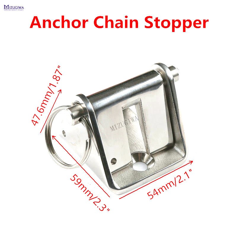 Polished Anchor Chain Stopper Marine Grade 316 Stainless Steel Boat Safety Lock Anchor Chain Lock Hardware Deck Fittings