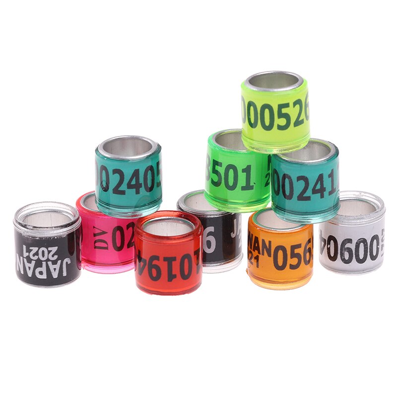 20 Stuks Multicolor Duif Voetring Met Woord Oorbellen Duurzaam Vogel Ring Duif Voetring Vogel Gereedschap