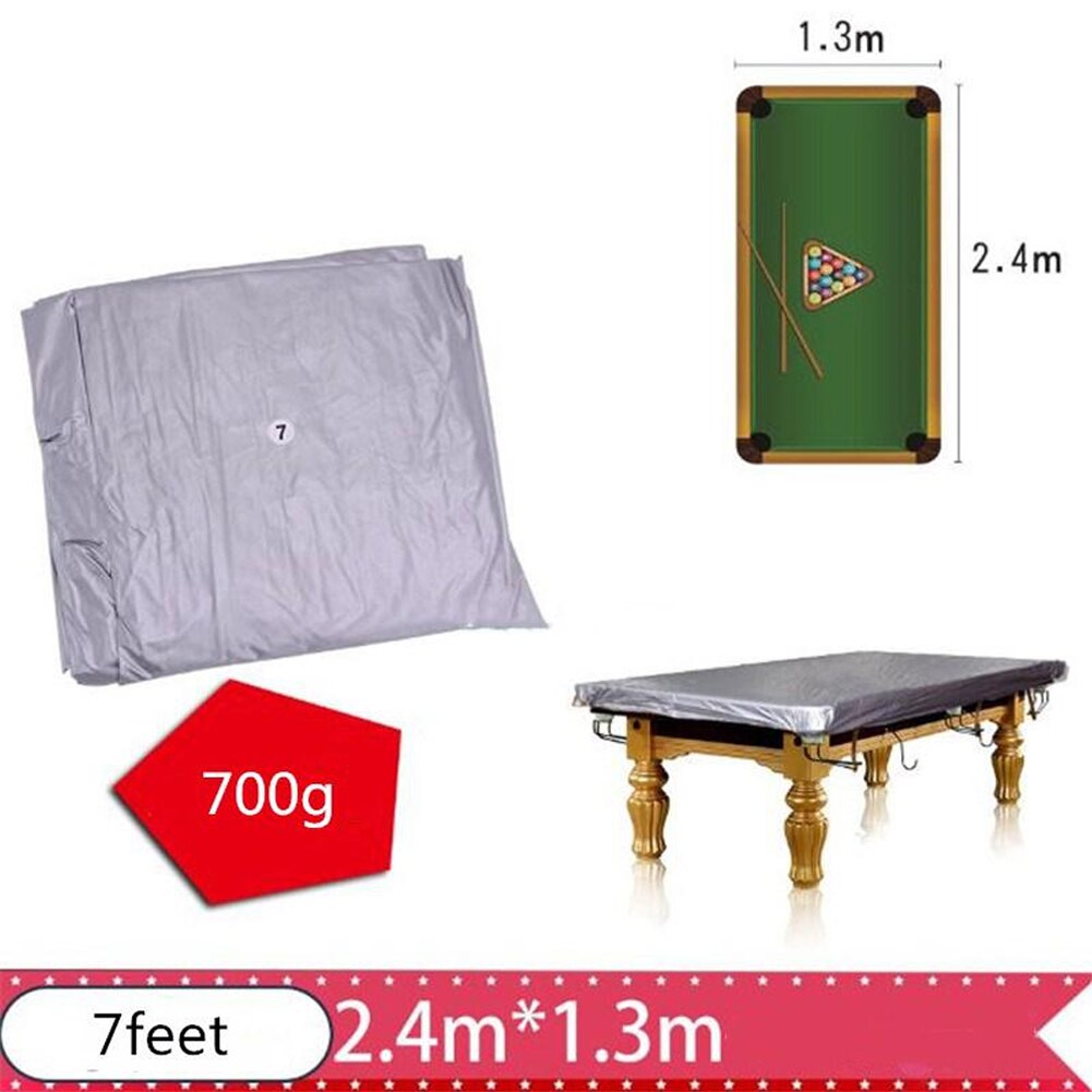 Kraftigt solidt komplet pooltilbehør pvc støvtæt vandtæt billardbordsdæksel snooker rip modstand med snøre: 1