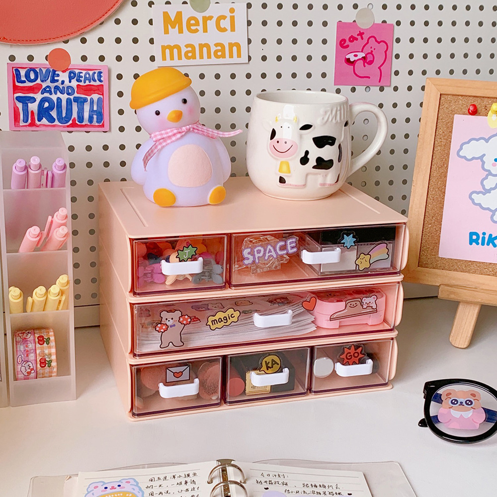Boîte de rangement de bureau en acrylique, organisateur de tiroir, support anti-poussière, boîte de tri de papeterie de bureau pour étudiants, organisateur multifonction